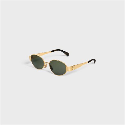 celine sunglasses round gold|Celine eyewear rectangular sunglasses.